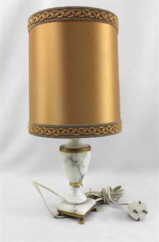 Kleine Tischlampe, Marmor/Messing, 2.H.20.Jh.