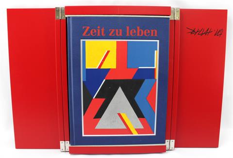 Buch, Zeit zu leben, Otto Herbert Hajek, in Holz Schatulle No. 248/999