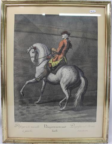 Druckgrafik - Reitschule Passagieren, Johann Elias Ridinger (1698-1767)