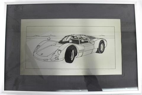 Andreas Hentrich Zinn Graphik, Porsche 906, 20/200