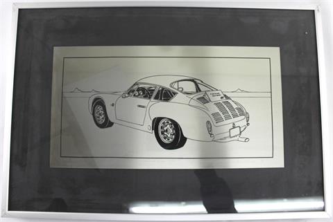Andreas Hentrich Zinngrafik, Porsche Abarth Carrera