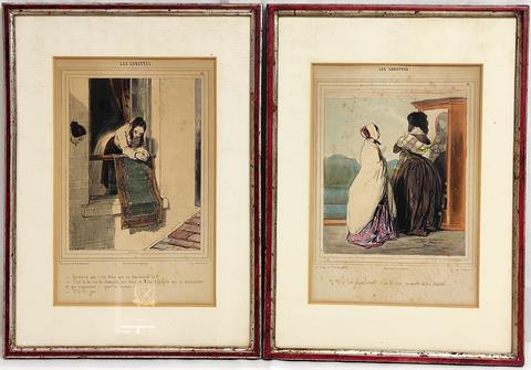 2 Lithographien, Paul Gavarni (1804-1866)