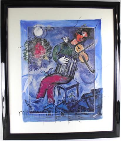 Farboffsetlithographie, Marc Chagall - Musizierender