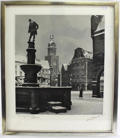 Bläserbrunnen Dortmund, Fotographische Abbildung, signiert