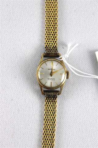 Armbanduhr 585 Gold, Bergano incabloc