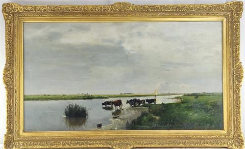 P.Voorgang " Kühe am Flussufer" 1883