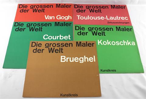 5 Künstlermappen "Die grossen Maler der Welr", 1960er