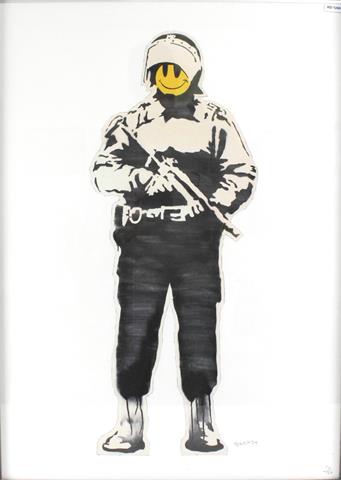 Banksy (*England 1974) "Happy Cop", 52/150 sign.