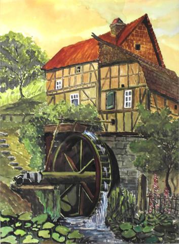 "Wassermühle", sign. H. Richardt, 20.Jh.