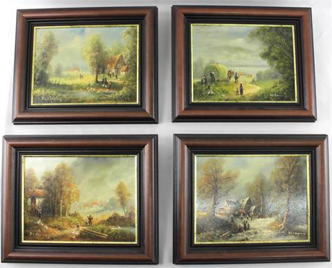 4 Gemälde "Jahreszeiten" H.G. Clemens (1941)