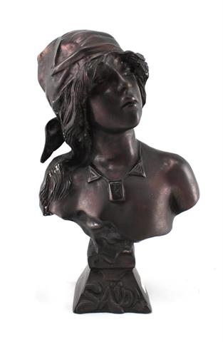 Villanis, Bronzebüste "Saïda", um 1900