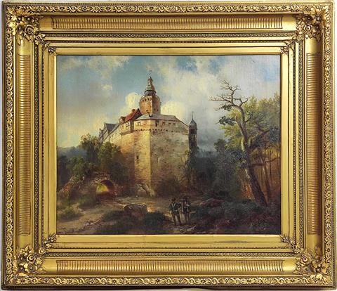 Georg Jabin (1828-1864) "Burg Falkenstein im Selketal" Harz