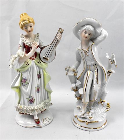 Zwei Porzellanfiguren, Italien