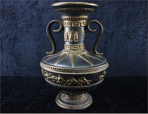 Ägyptische Vase Feinsteinzeug bronziert