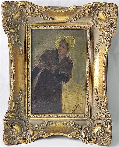 Franz Xaver Simm (1853-1918) "Dienstmädchen"