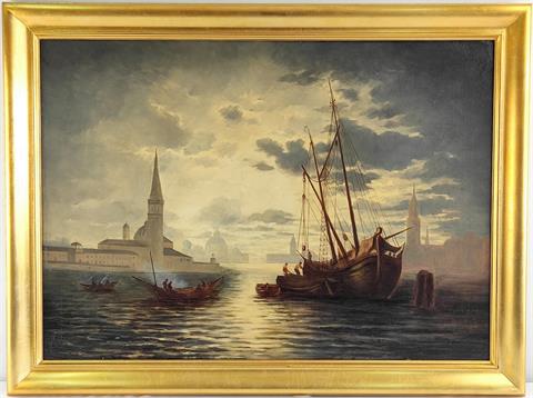 "Silhouette von Venedig"" unbek. Maler, 19. Jh.