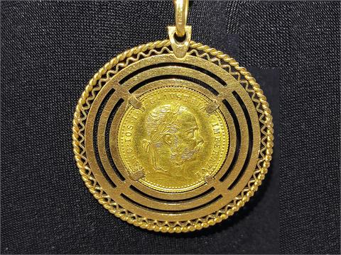 Münzanhänger, Gelbgold 750/Dukat 986 Gold