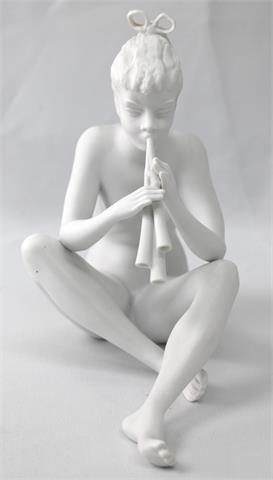 Flötenspielerin weiblicher Akt, Kaiser Porzellan