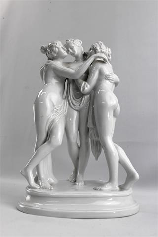 Sitzendorfer Porzellanfigurengruppe "Die drei Grazien"