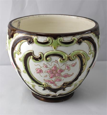 Keramik Cachepot um 1900,