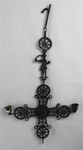 Byzantinisches Kreuz als Kerzenleuchter, Eisen 20.Jh.