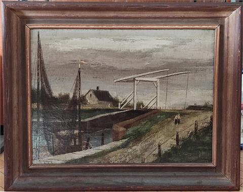 Josef Wedewer (1896 Lüdinghausen -1979 ebd.) "Boot und Zugbrücke" 1939