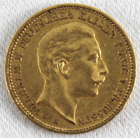 Goldmünze, Deutsches Reich 20 Mark 1899 A.  Wilhelm II. (1888-1918)