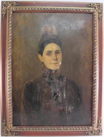Anna Bernhardi (1868 Berlin-1944 Wriezen) "Porträt Johanna Bernhardi" 1891