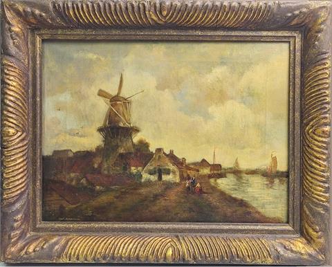 Piet Mondriaan (1872-1944) attr. "Holl. Windmühle" um 1900
