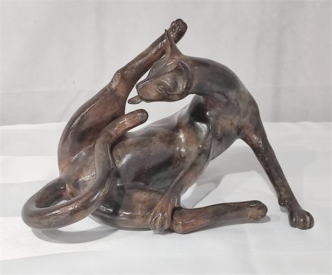 Pierre Chenet (Frankreich 20.Jh.) "Katze"  Bronze
