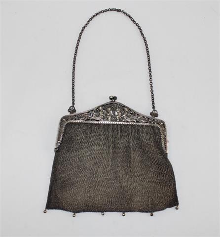 Handtasche Alpacca- Silber, um 1900